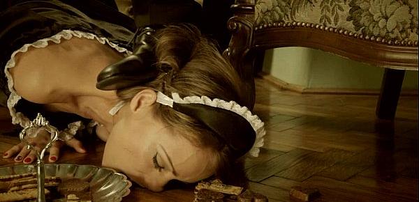  Clumsy Maid Sophie Lynx punished by her lord